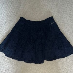 Abercrombie navy blue floral skirt